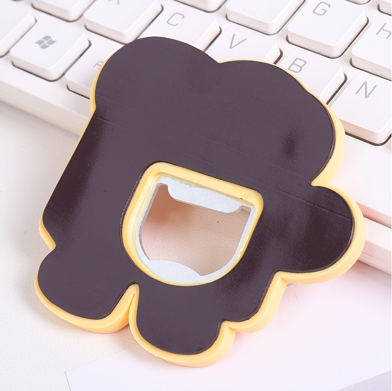 Cartoon Bread Bottle Opener Fridge Magnet (Yellow)