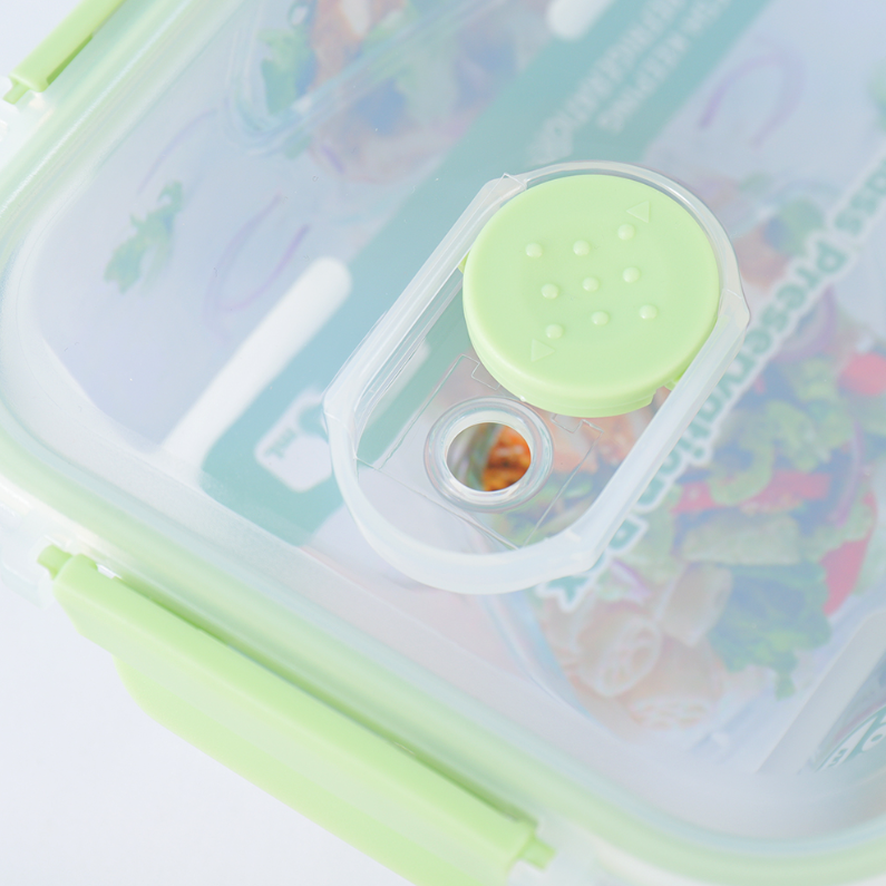1040ml/35.16fl.oz. Rectangular Glass Preservation Box (Green