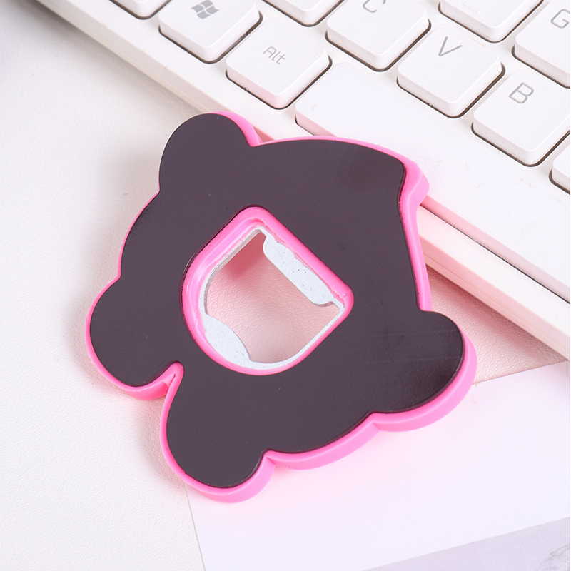 Cartoon Peach Bottle Opener Fridge Magnet (Pink)