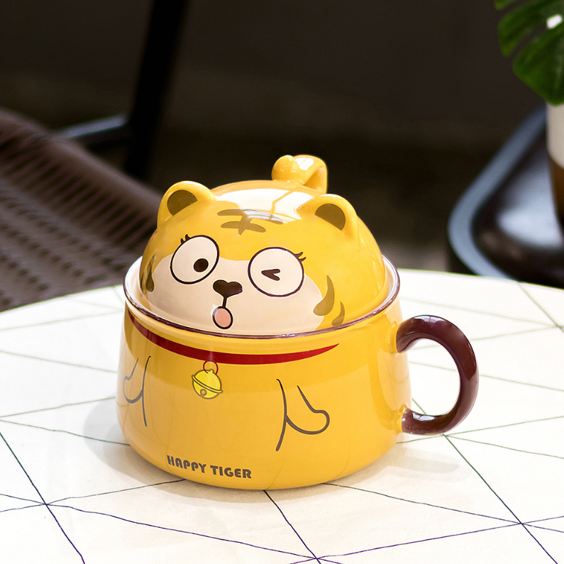 1000ml/33.81fl.oz. Tiger Design Noodle Bowl