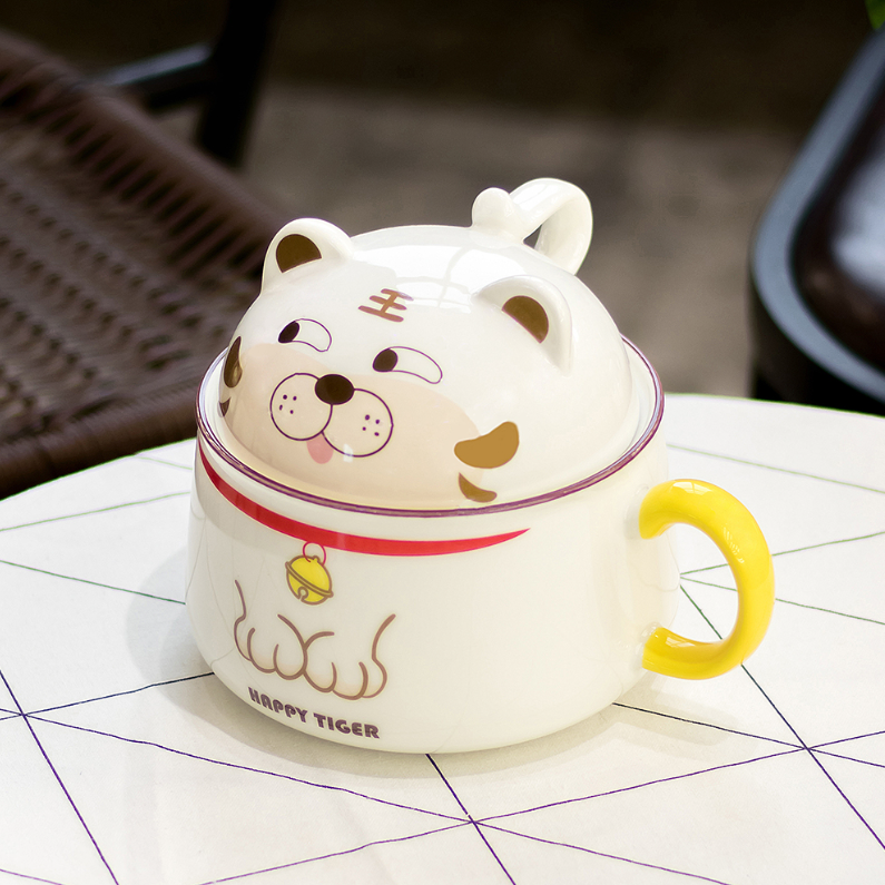 1000ml/33.81fl.oz. Tiger Design Noodle Bowl