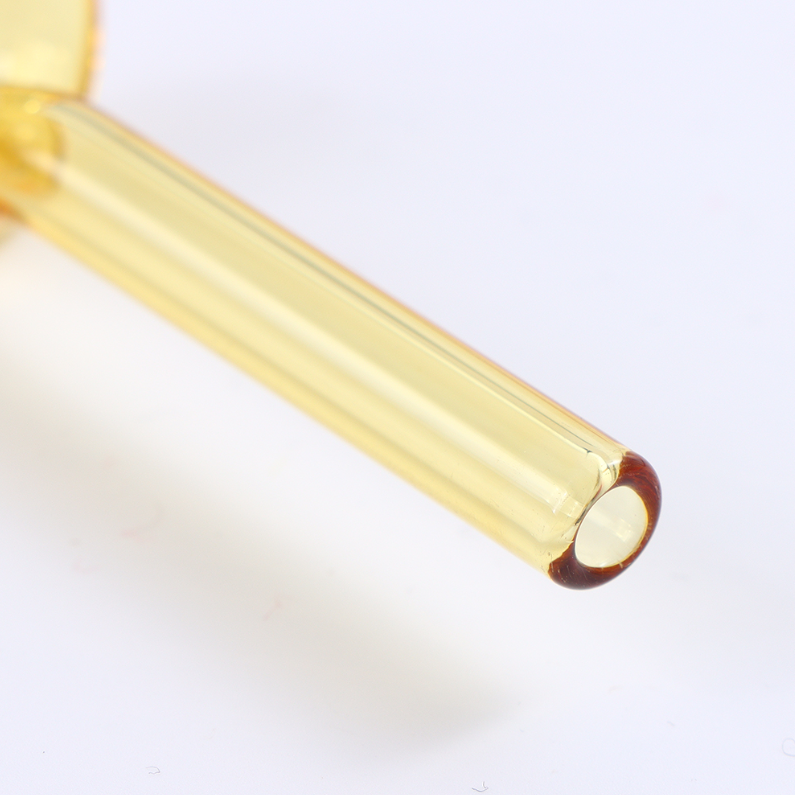 Round Solid color Glass Straw Set /3+1 (mixed)
