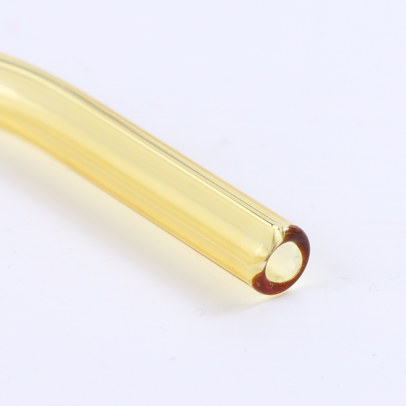Diamond Curved Solid color Glass Straw Set /3+1 (mixed)