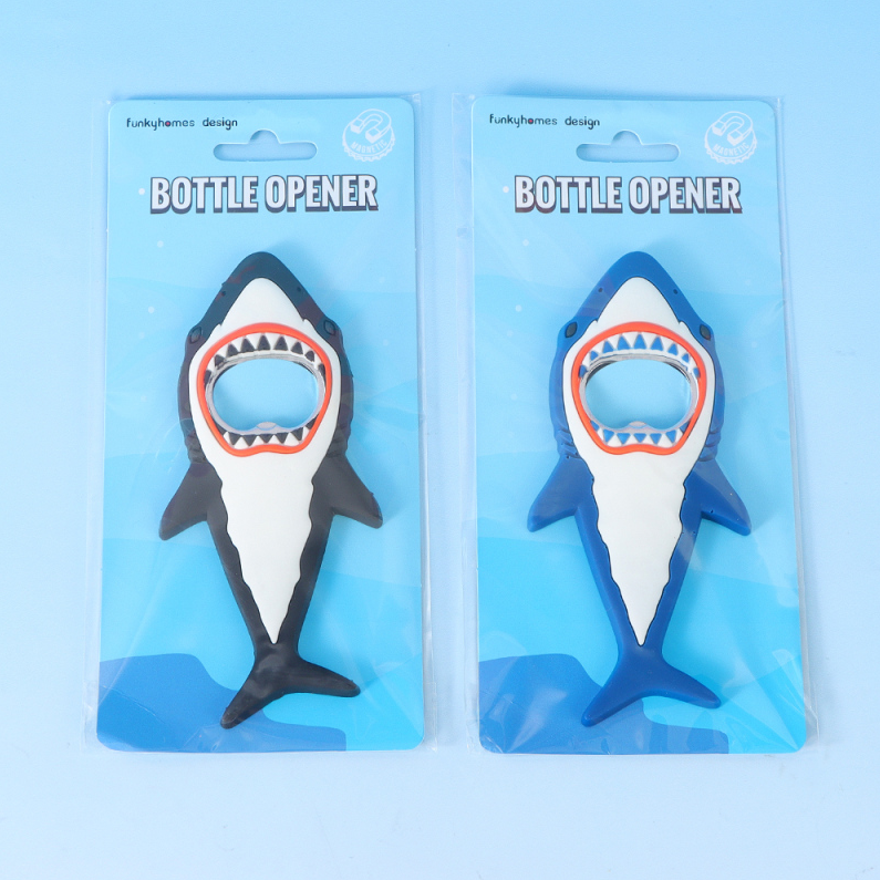 Creative Cartoon Shark Refrigerator Sticker Bottle Opener (C
