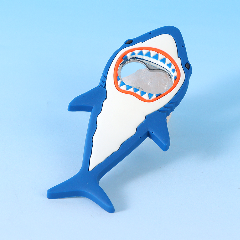 Creative Cartoon Shark Refrigerator Sticker Bottle Opener (C
