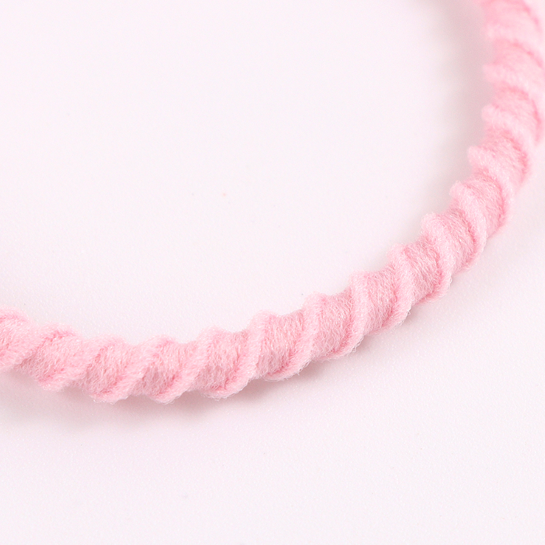 Macaron color fine spiral grain base rubber band 50 pieces