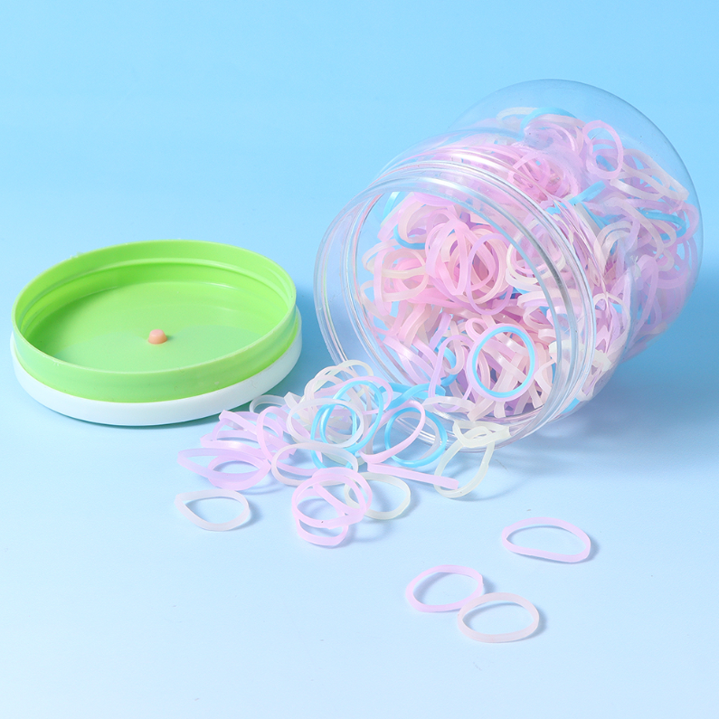 Flower bottle colored disposable rubber band