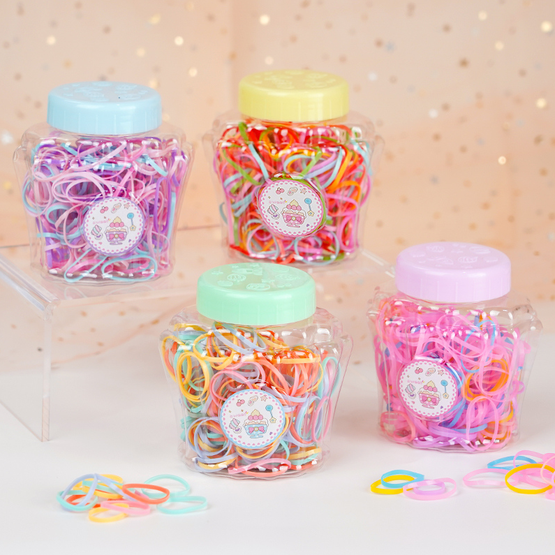 Colorful Disposable Hair Ties with Candy Color Box