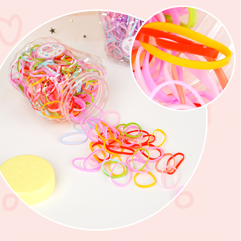 Colorful Disposable Hair Ties with Candy Color Box