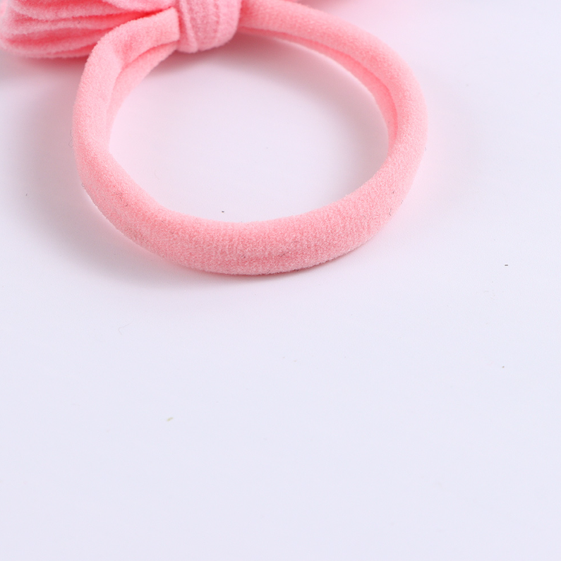 Assorted Colors Bowknot Terry Hair Ties 5PCS