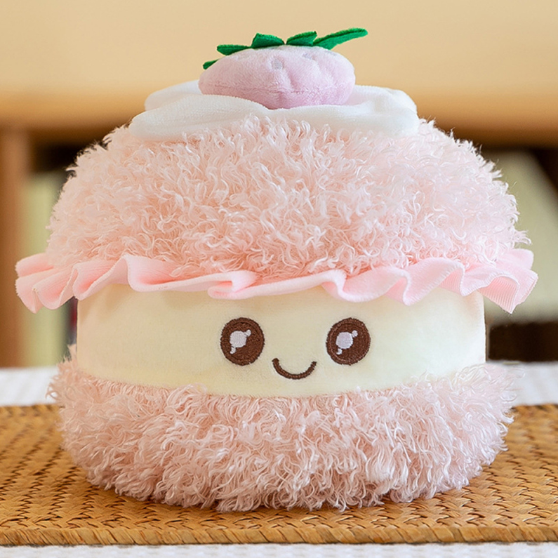 Macaron Dessert Stuffed Doll (S) (15cm) (Strawberry)