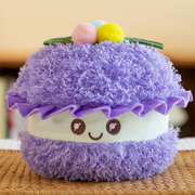 Macaron Dessert Stuffed Doll (S) (15cm) (Blueberry)