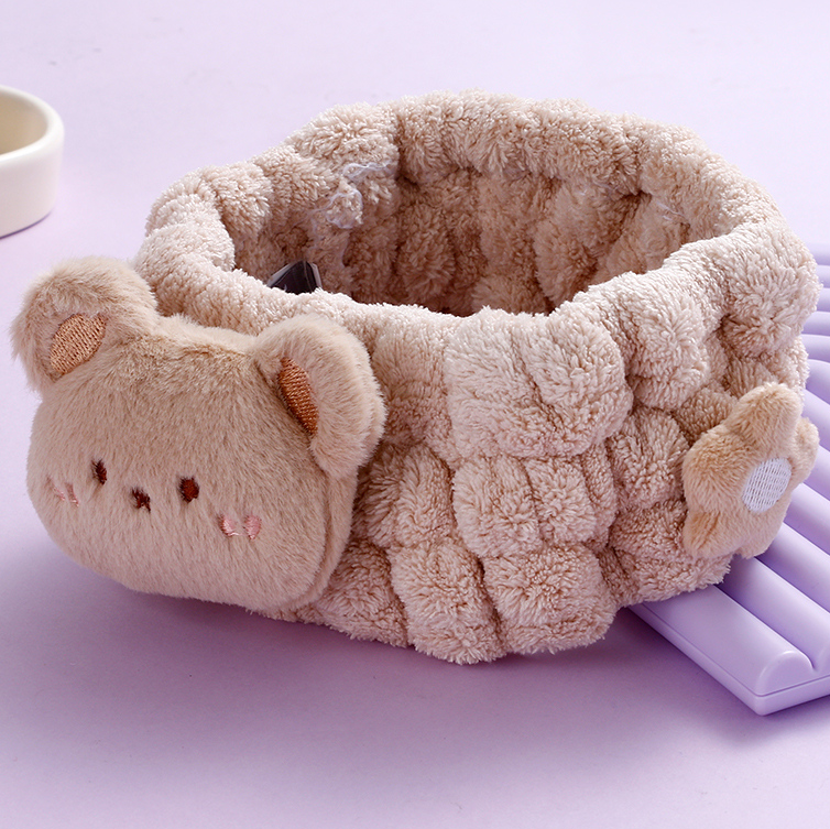 Burt Bear Fun Dry Headband (Light coffee)