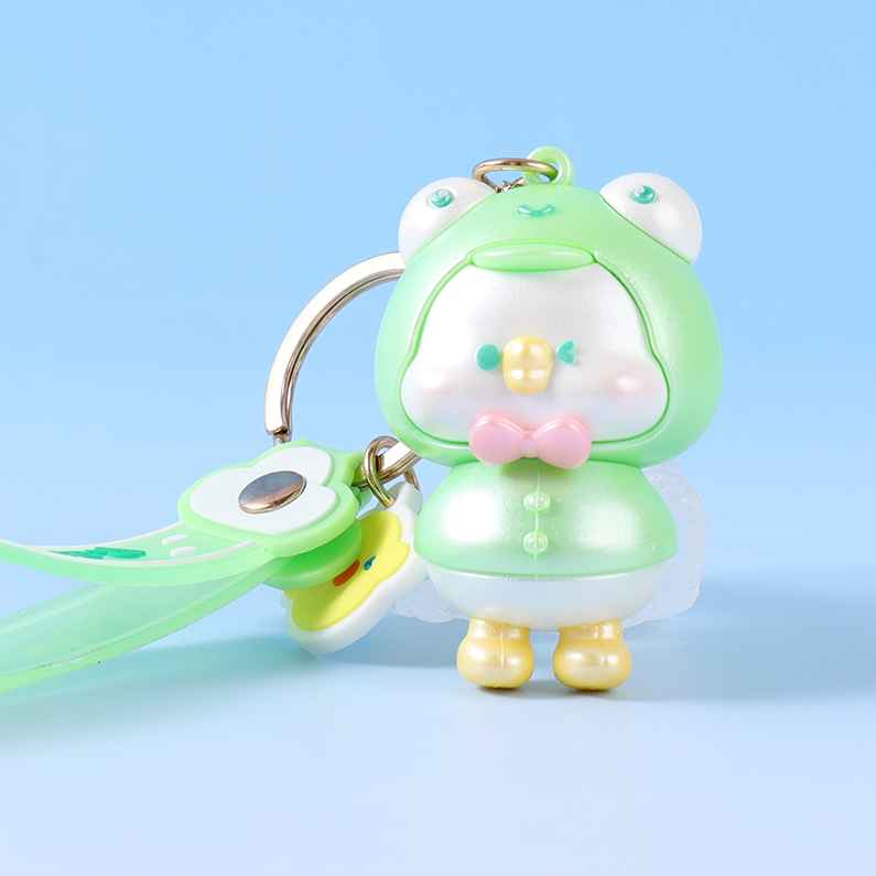 Raincoat duck keychain