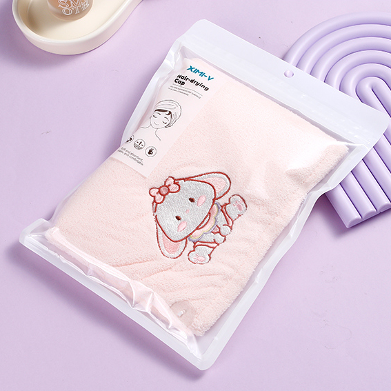 Dessert Series Embroidered Comfortable Hair Dryer Cap (Pink)