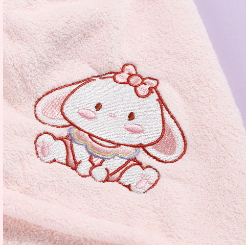 Dessert Series Embroidered Comfortable Hair Dryer Cap (Pink)