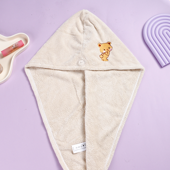 Dessert Series Embroidered Comfortable Hair Dryer Cap (Light