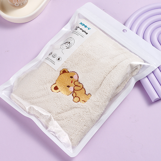 Dessert Series Embroidered Comfortable Hair Dryer Cap (Light