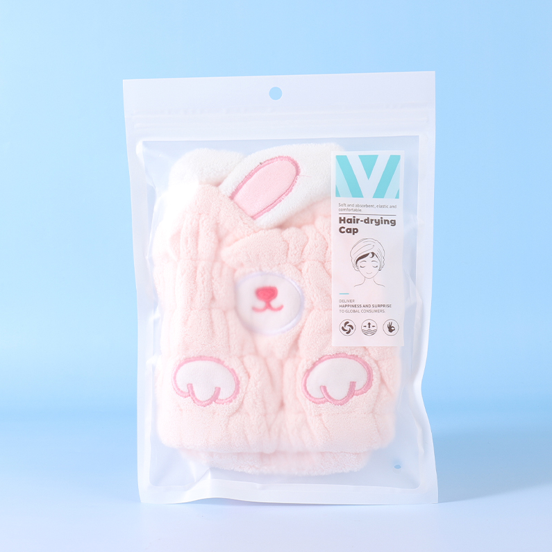 Cute Bunny Hair-Drying Cap for Kids (Pink)