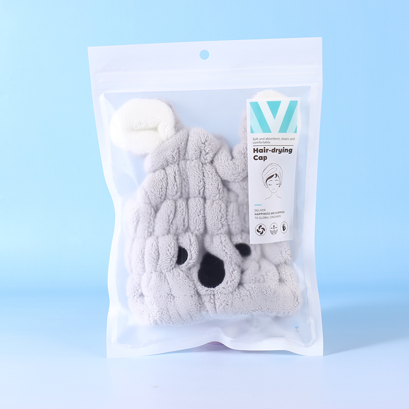 Adorable Hair-Drying Cap for Kids (Gray)