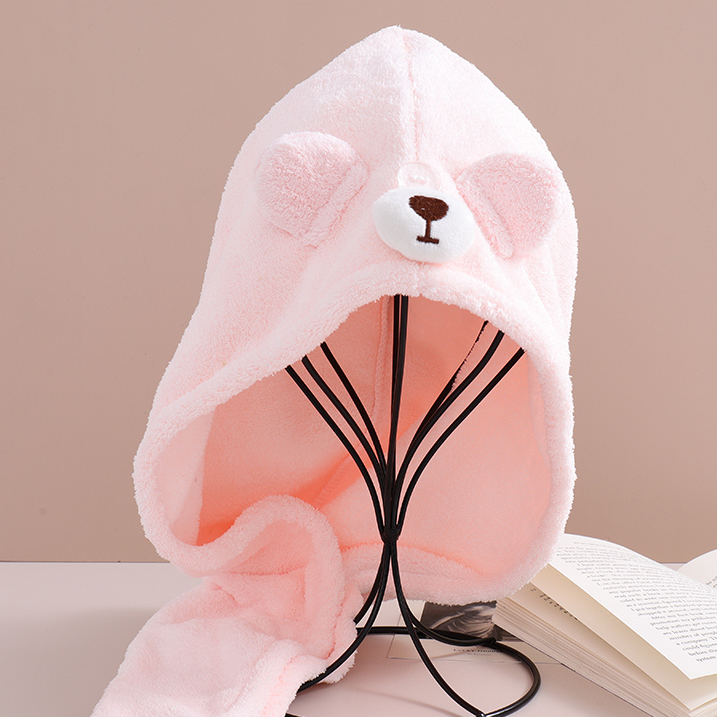 Cute Bear Series Hair-Drying Cap