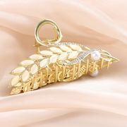 Wheat pearl metal hair grab