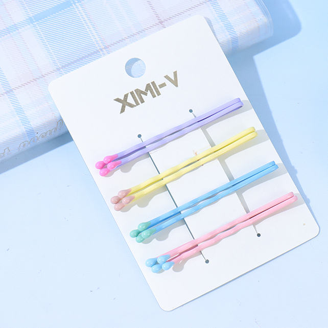 Glossy Epoxy Colorful Basic Hairpins 5PCS