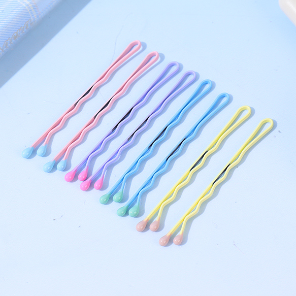 Glossy Epoxy Colorful Basic Hairpins 5PCS