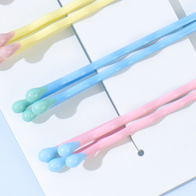 Glossy Epoxy Colorful Basic Hairpins 5PCS
