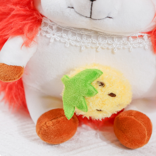Strawberry Hedgehog Stuffed Doll (M) (Red) (23CM)