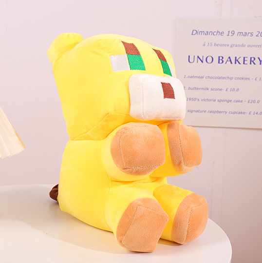 Pixel Yellow Cat Plush Doll (M)