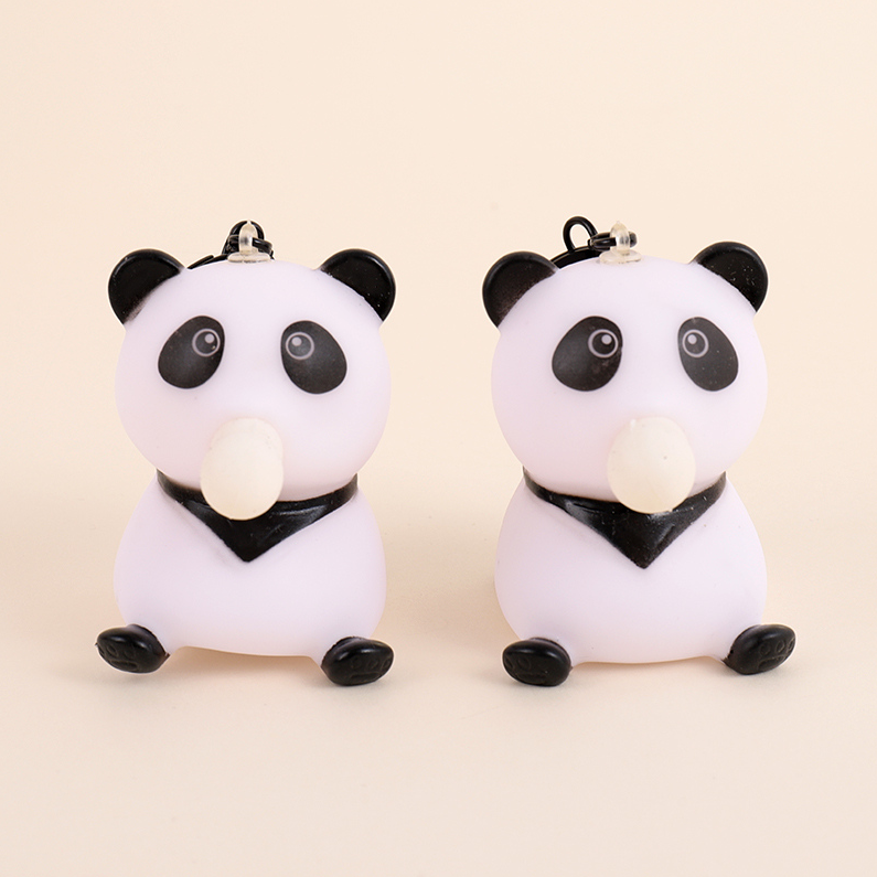 Panda Spit Bubble Squeeze Toy Keychain
