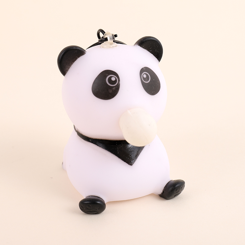 Panda Spit Bubble Squeeze Toy Keychain