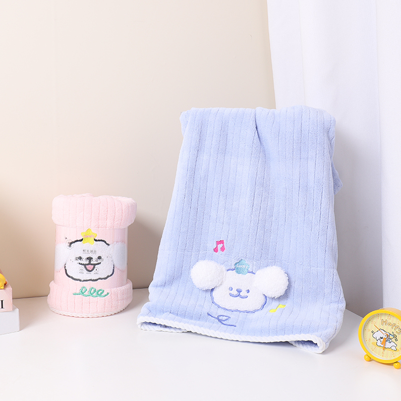 Happy puppy bath towel