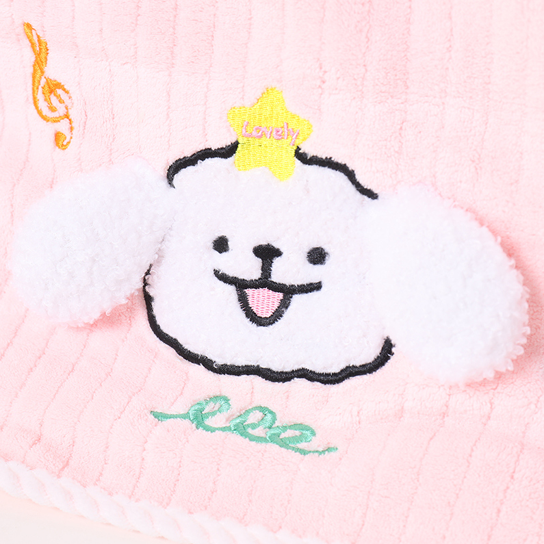Happy puppy bath towel