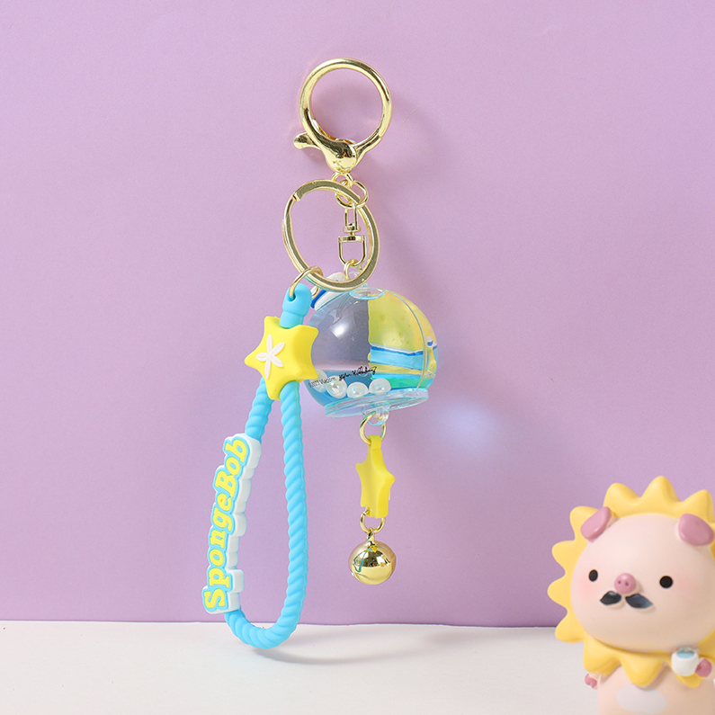 Yellow toy Sponge Ball Toy Keychain