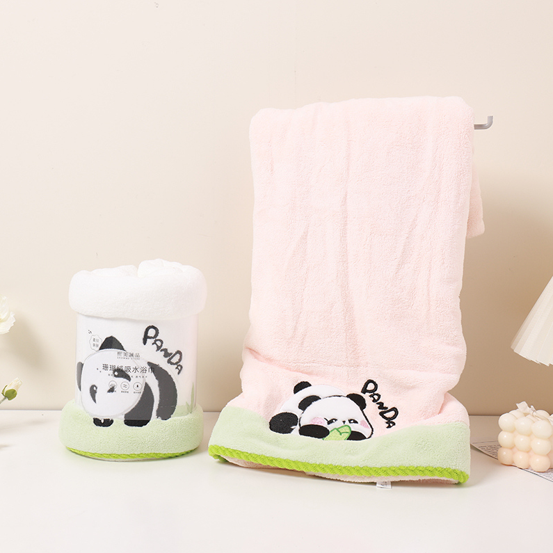 Panda series absorbent bath towel