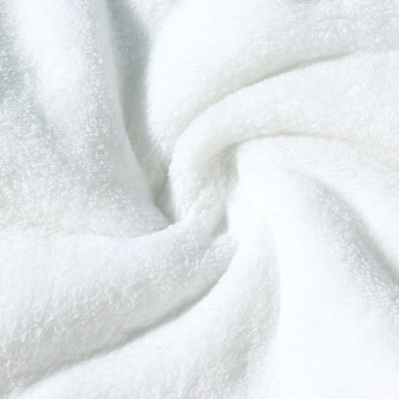 Lovely Goose Coral Fleece Hand Towel (White)