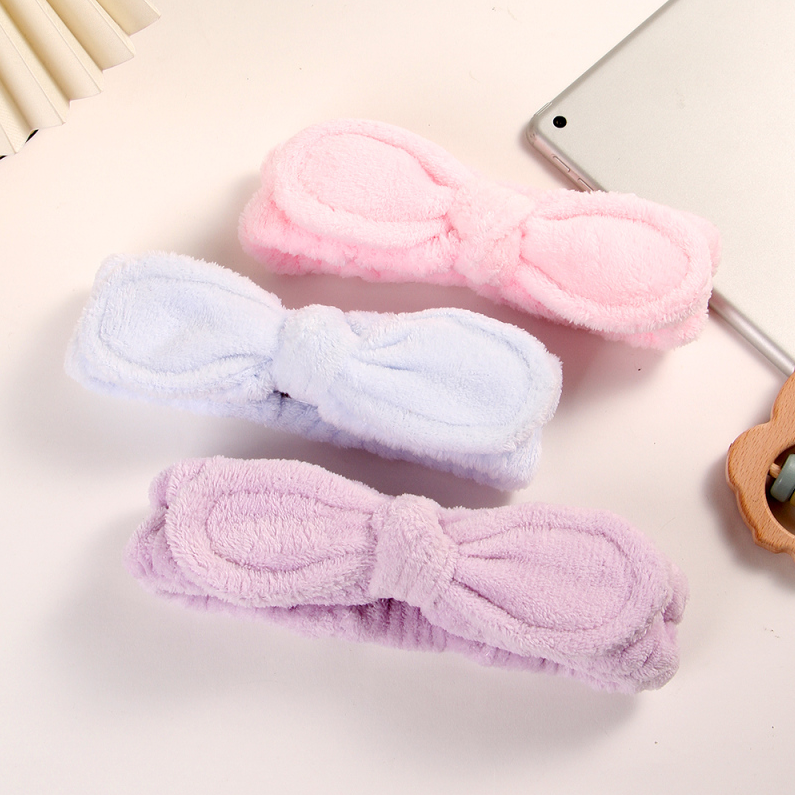 Simple Light Color Bowknot Hair Drying Band
