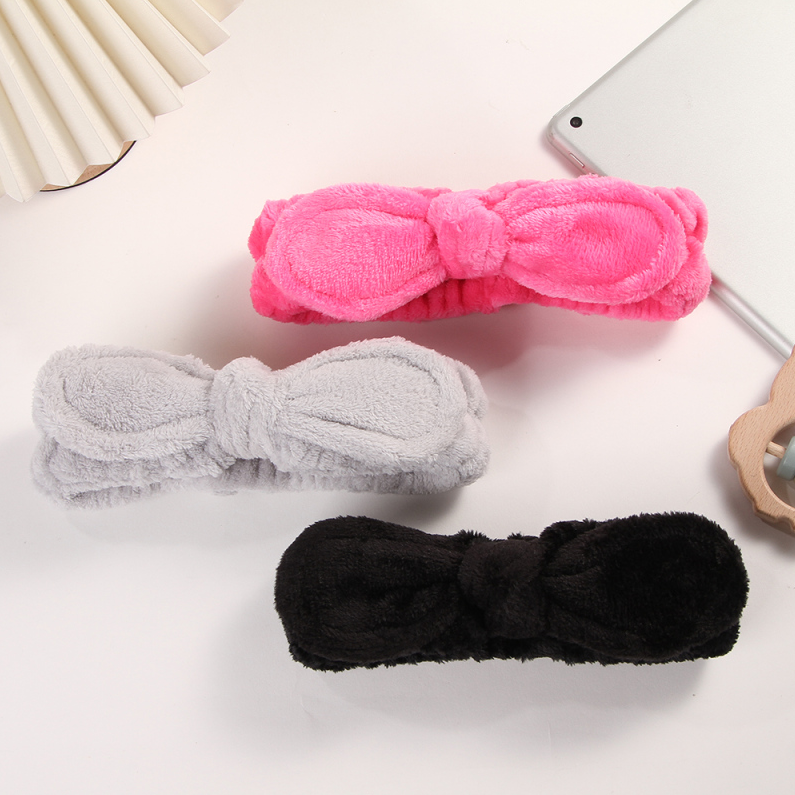 Simple Dark Color Bowknot Hair Drying Band