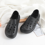 Hollow Non-Slip Men_s Sandals 43 (Black)