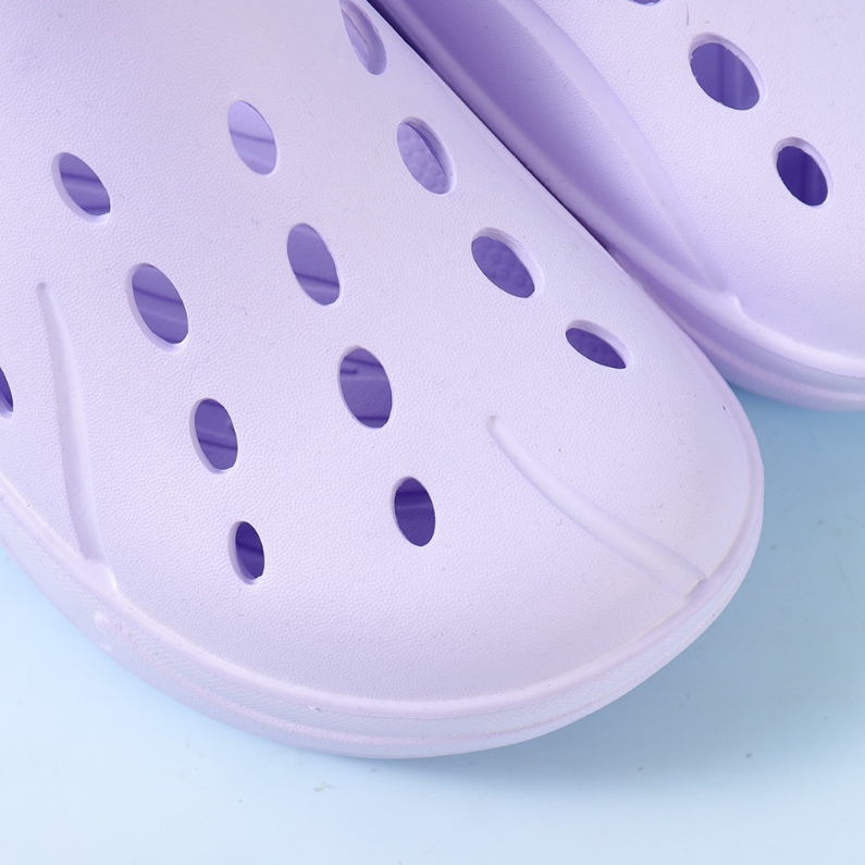Hollow outdoor non-slip bag with women's Crocs Size 37 (Purp
