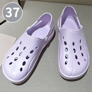 Hollow outdoor non-slip bag with women's Crocs Size 37 (Purp