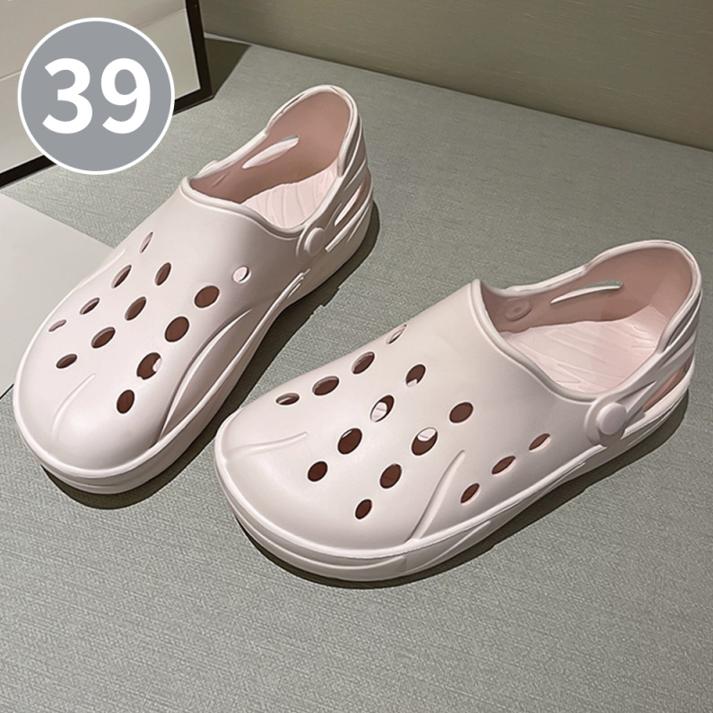 Hollowed-out outdoor non-slip bag with women's Crocs Size 39