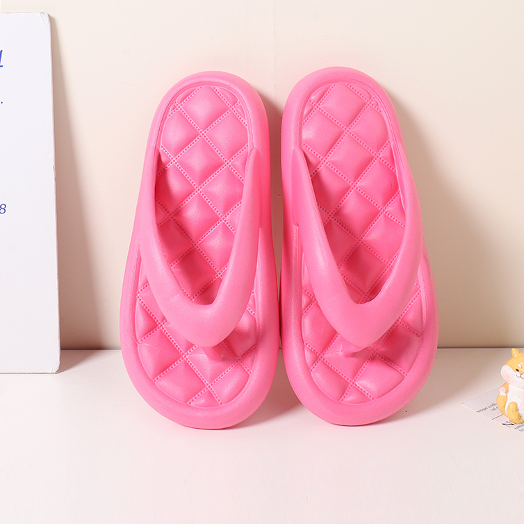 Soft bottom fashion flip-flops 36-37 (Rose red)