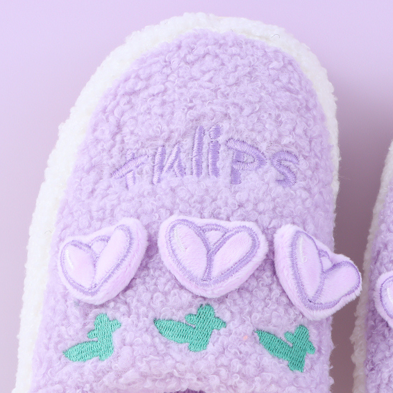 Tulip Fashion Women's Cotton slipper 38-39 size (purple)