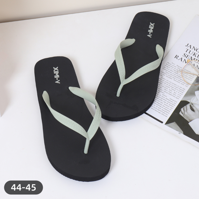 Classic Stylish Men's Flip Flops 44-45 (Black)