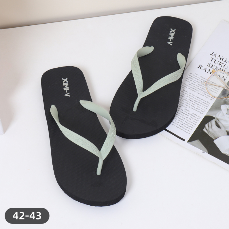 Classic Stylish Men's Flip Flops 42-43 (Black)