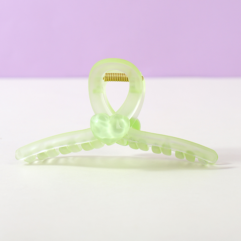 Transparent jelly love clip