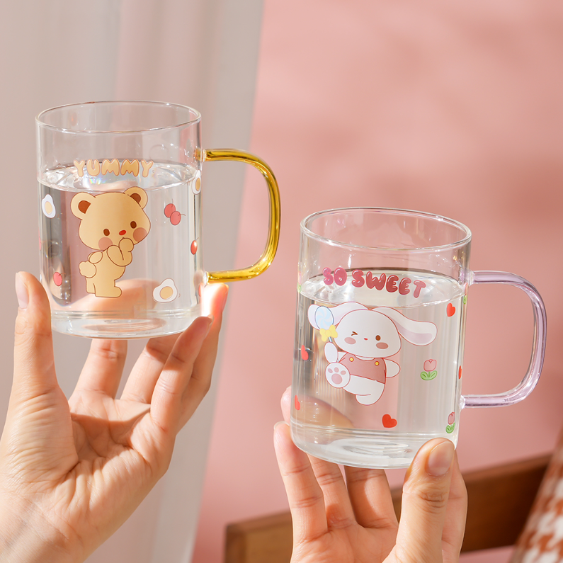 370ml/12.51fl.oz. Dessert Series Glass Cup with Handle